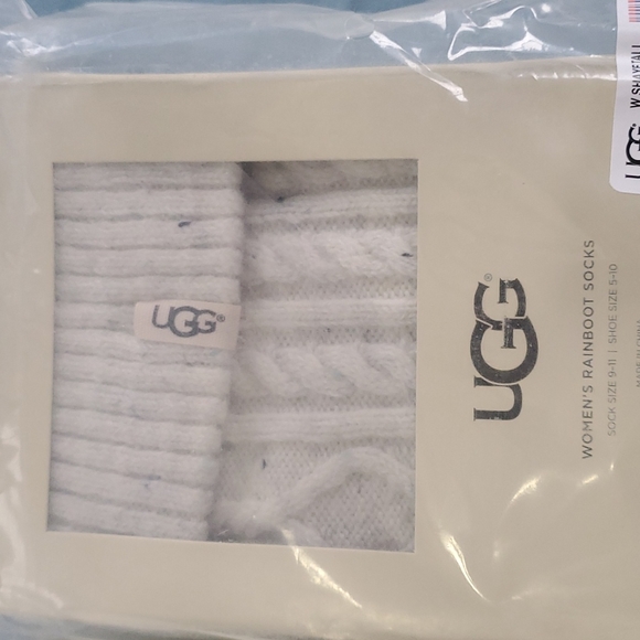 UGG Women's Rainboot Socks Cream - Picture 10 of 11